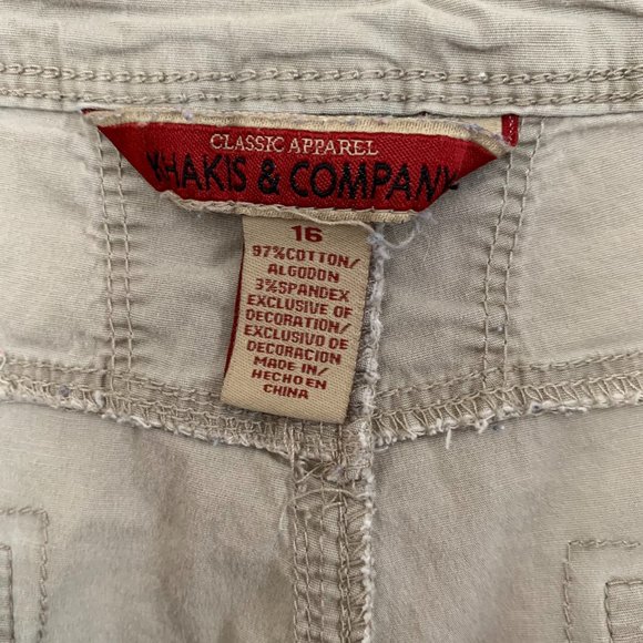 Classic Apparel Cargo Capri Pants Convertible Cropped Khaki Tan Size 16 - Picture 4 of 4